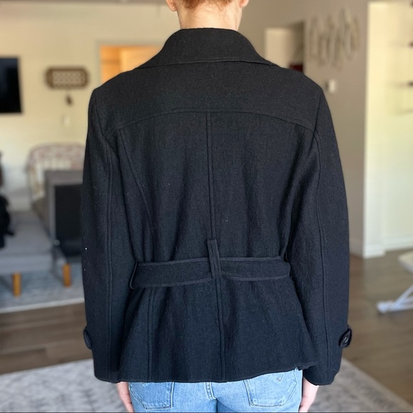 Sandro Paris Wool Belted Pea Coat - Picture 8 of 10